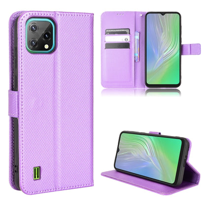 Diamond Texture Leather Phone Case, For DOOGEE N40 Pro, For Huawei Nova 8i / Honor 50 Lite, For Blackview A55, For Blackview A70 2021