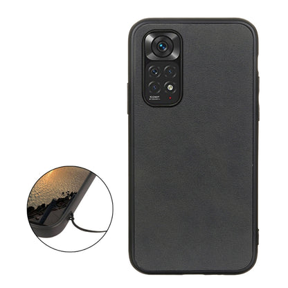Accurate Hole Two-color Calf Texture Shockproof Phone Case, For Xiaomi Redmi Note 11 4G Global / Note 11S, For Xiaomi Redmi Note 11 Pro Global