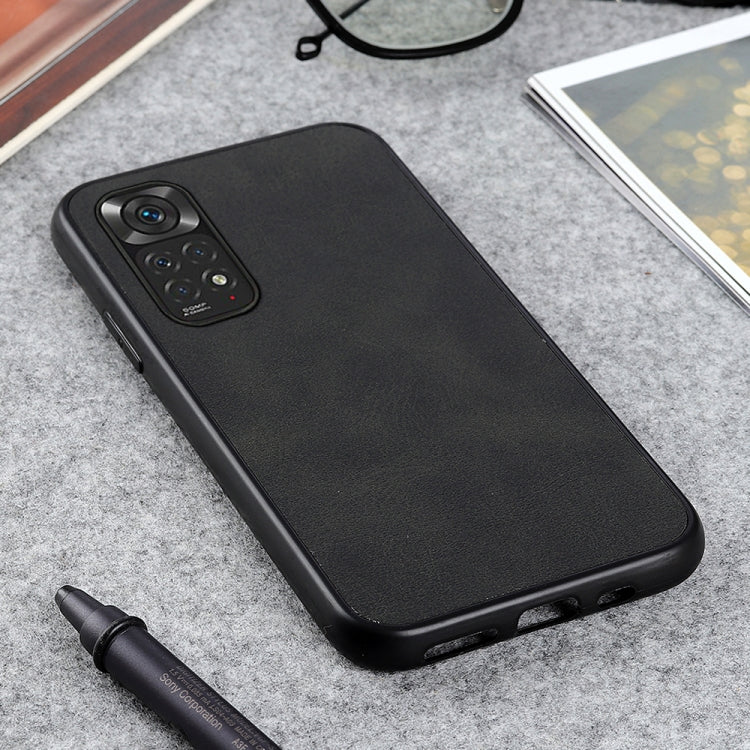 Accurate Hole Two-color Calf Texture Shockproof Phone Case, For Xiaomi Redmi Note 11 4G Global / Note 11S, For Xiaomi Redmi Note 11 Pro Global