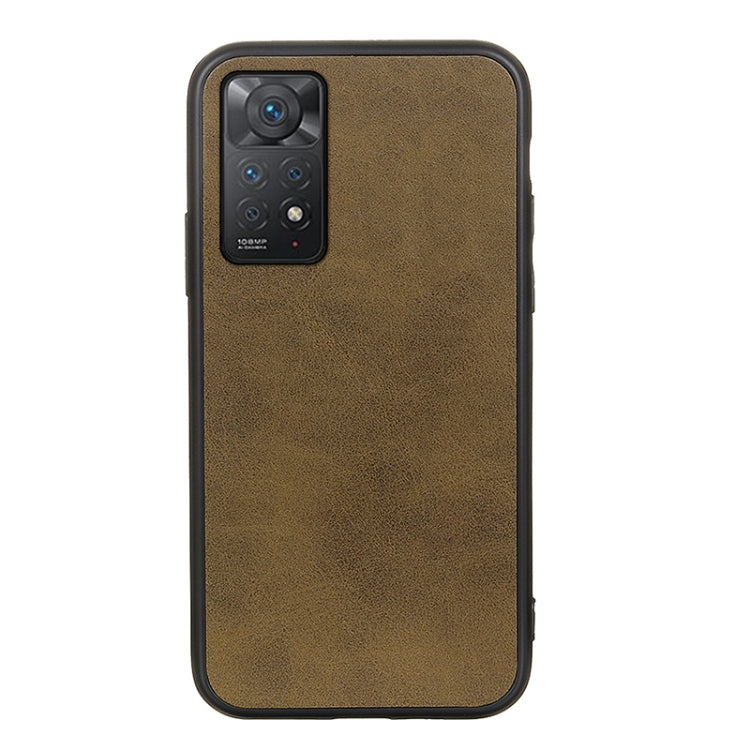 Accurate Hole Two-color Calf Texture Shockproof Phone Case, For Xiaomi Redmi Note 11 4G Global / Note 11S, For Xiaomi Redmi Note 11 Pro Global