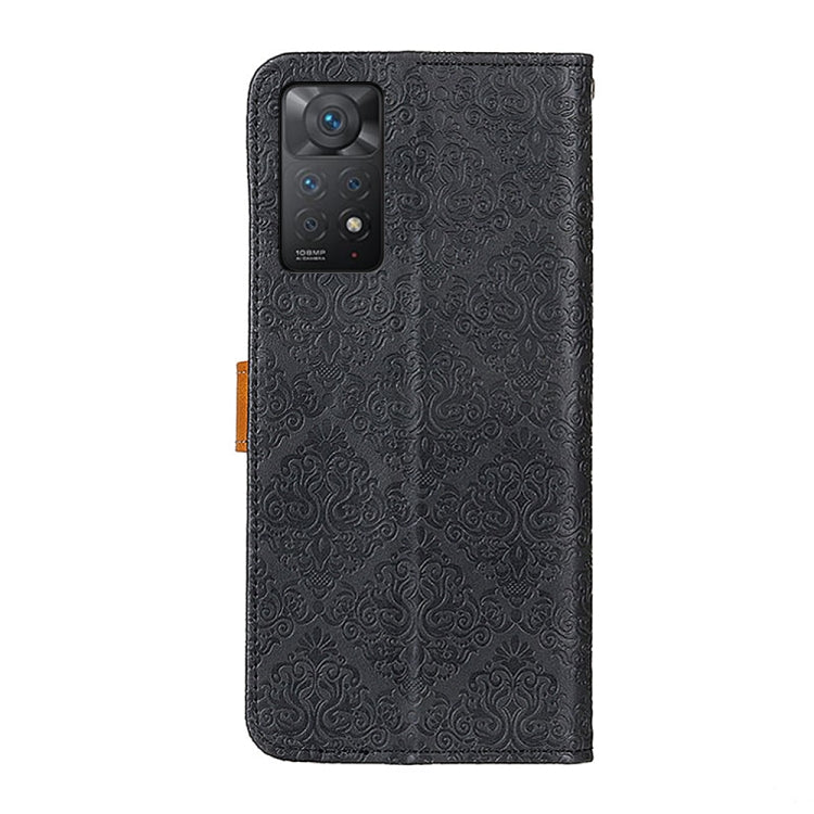 European Floral Embossed Leather Phone Case, For OnePlus Nord CE 2 5G, For Xiaomi Redmi Note 11 Pro 5G / 4G / Note 11 Pro+ 5G Foreign Version