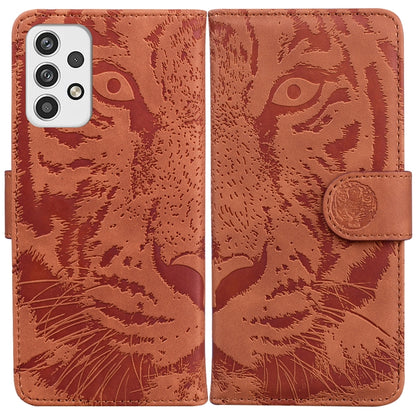 Tiger Embossing Pattern Horizontal Flip Leather Phone Case, For Samsung Galaxy A23, For ZTE Blade A52, For ZTE Blade A72 / V40 Vita
