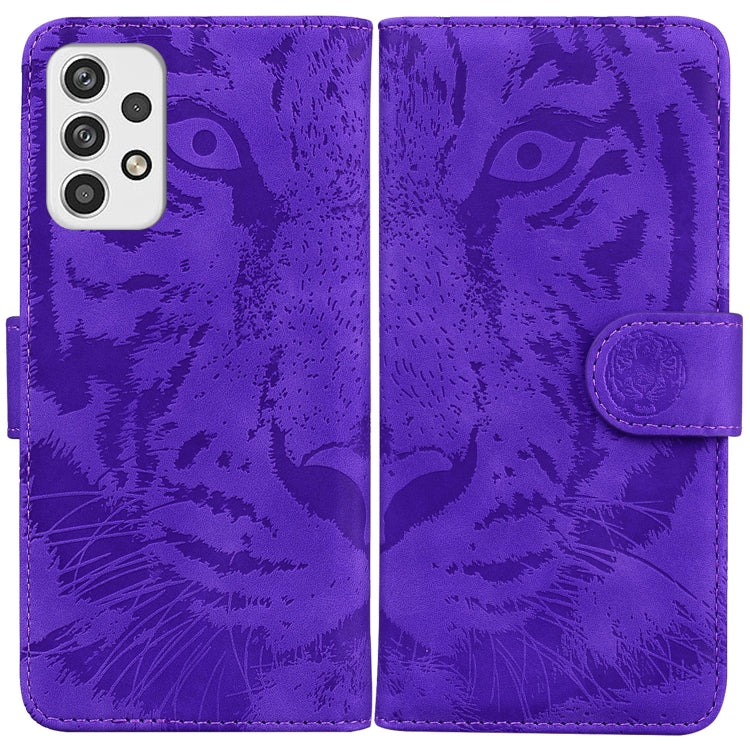 Tiger Embossing Pattern Horizontal Flip Leather Phone Case, For Samsung Galaxy A23, For ZTE Blade A52, For ZTE Blade A72 / V40 Vita