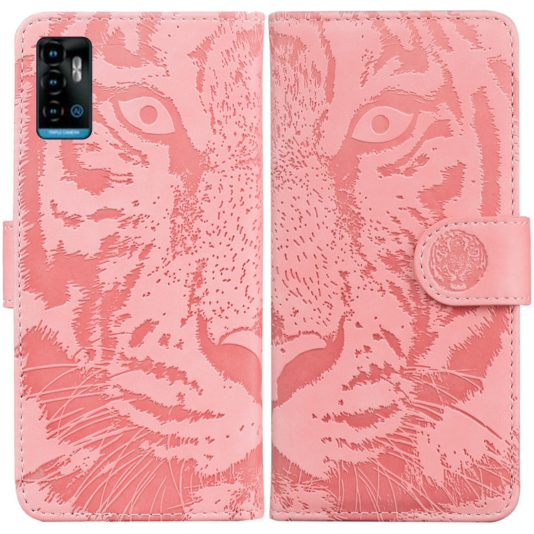 Tiger Embossing Pattern Horizontal Flip Leather Phone Case, For Samsung Galaxy A23, For ZTE Blade A52, For ZTE Blade A72 / V40 Vita