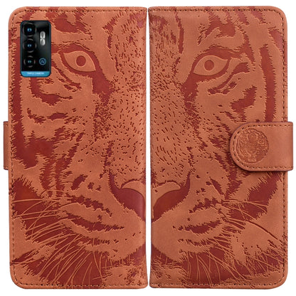 Tiger Embossing Pattern Horizontal Flip Leather Phone Case, For Samsung Galaxy A23, For ZTE Blade A52, For ZTE Blade A72 / V40 Vita