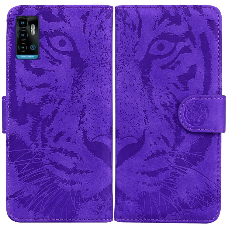 Tiger Embossing Pattern Horizontal Flip Leather Phone Case, For Samsung Galaxy A23, For ZTE Blade A52, For ZTE Blade A72 / V40 Vita