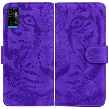 Tiger Embossing Pattern Horizontal Flip Leather Phone Case, For Samsung Galaxy A23, For ZTE Blade A52, For ZTE Blade A72 / V40 Vita