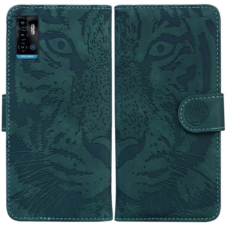 Tiger Embossing Pattern Horizontal Flip Leather Phone Case, For Samsung Galaxy A23, For ZTE Blade A52, For ZTE Blade A72 / V40 Vita