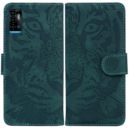 Tiger Embossing Pattern Horizontal Flip Leather Phone Case, For Samsung Galaxy A23, For ZTE Blade A52, For ZTE Blade A72 / V40 Vita