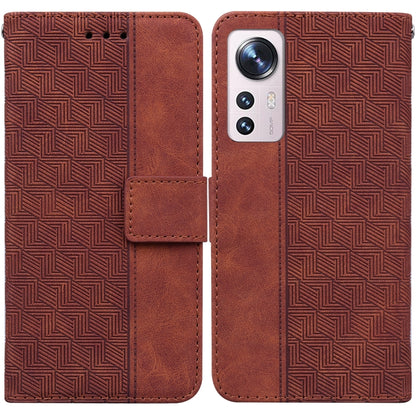 Geometric Embossed Leather Phone Case, For Xiaomi 12 / 12X, For Xiaomi 12 Pro, For Xiaomi Mi 10T Lite 5G, For Xiaomi Mi 10T Pro 5G / 10T 5G