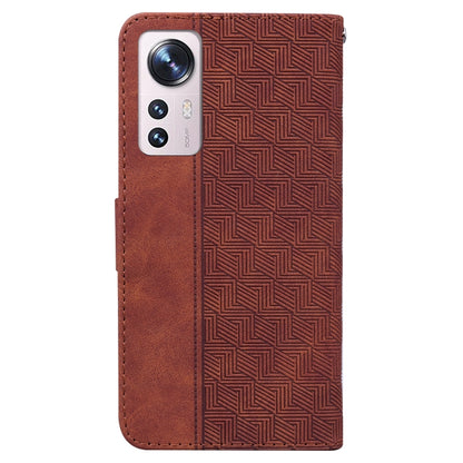 Geometric Embossed Leather Phone Case, For Xiaomi 12 / 12X, For Xiaomi 12 Pro, For Xiaomi Mi 10T Lite 5G, For Xiaomi Mi 10T Pro 5G / 10T 5G