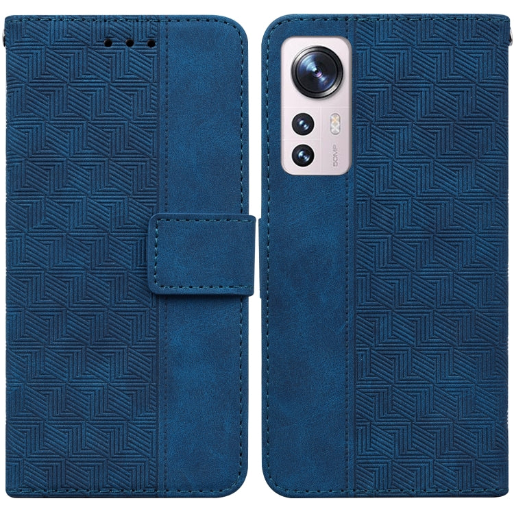 Geometric Embossed Leather Phone Case, For Xiaomi 12 / 12X, For Xiaomi 12 Pro, For Xiaomi Mi 10T Lite 5G, For Xiaomi Mi 10T Pro 5G / 10T 5G