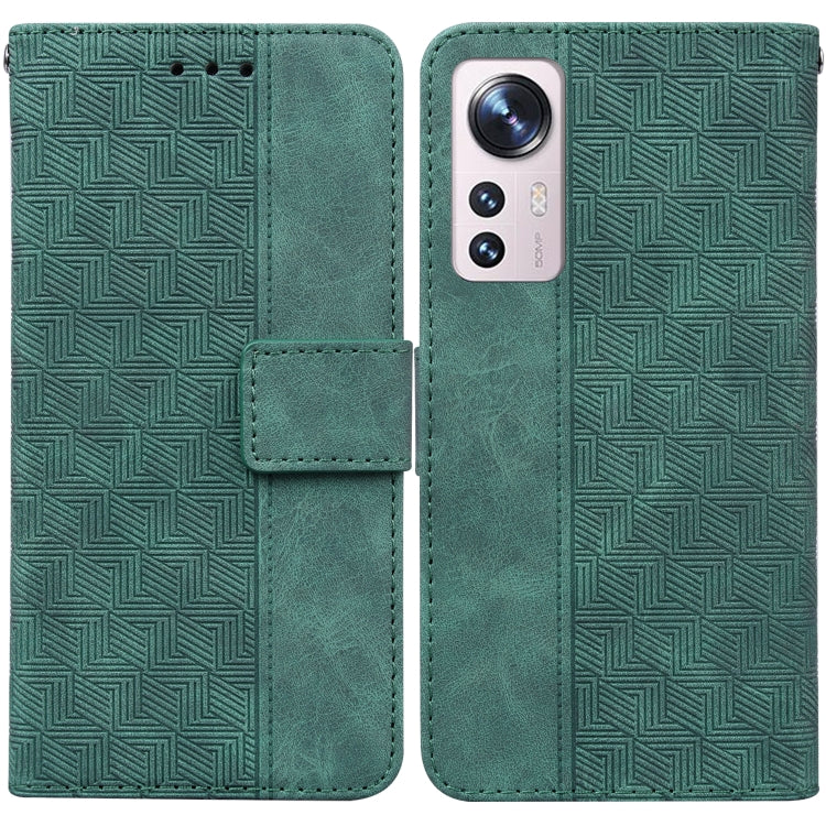 Geometric Embossed Leather Phone Case, For Xiaomi 12 / 12X, For Xiaomi 12 Pro, For Xiaomi Mi 10T Lite 5G, For Xiaomi Mi 10T Pro 5G / 10T 5G