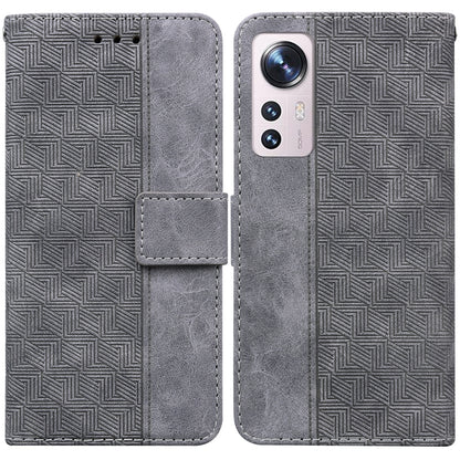 Geometric Embossed Leather Phone Case, For Xiaomi 12 / 12X, For Xiaomi 12 Pro, For Xiaomi Mi 10T Lite 5G, For Xiaomi Mi 10T Pro 5G / 10T 5G