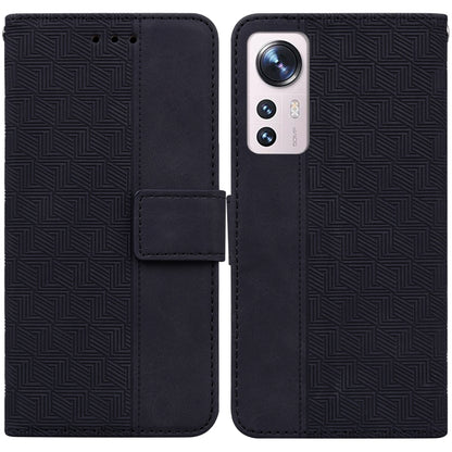 Geometric Embossed Leather Phone Case, For Xiaomi 12 / 12X, For Xiaomi 12 Pro, For Xiaomi Mi 10T Lite 5G, For Xiaomi Mi 10T Pro 5G / 10T 5G