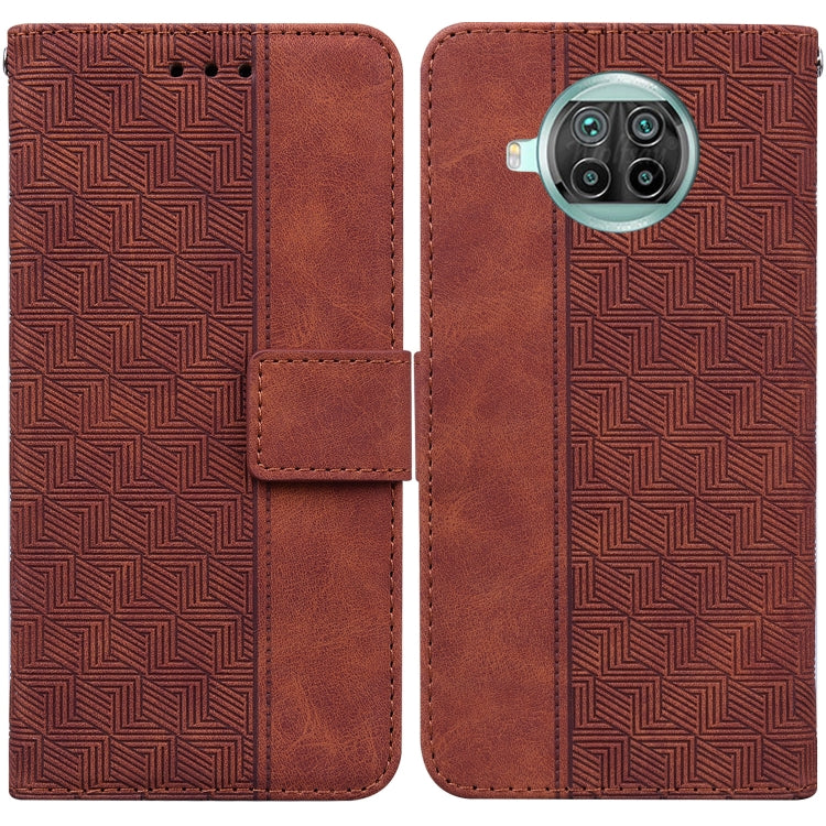 Geometric Embossed Leather Phone Case, For Xiaomi 12 / 12X, For Xiaomi 12 Pro, For Xiaomi Mi 10T Lite 5G, For Xiaomi Mi 10T Pro 5G / 10T 5G