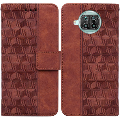 Geometric Embossed Leather Phone Case, For Xiaomi 12 / 12X, For Xiaomi 12 Pro, For Xiaomi Mi 10T Lite 5G, For Xiaomi Mi 10T Pro 5G / 10T 5G