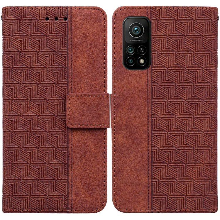 Geometric Embossed Leather Phone Case, For Xiaomi 12 / 12X, For Xiaomi 12 Pro, For Xiaomi Mi 10T Lite 5G, For Xiaomi Mi 10T Pro 5G / 10T 5G