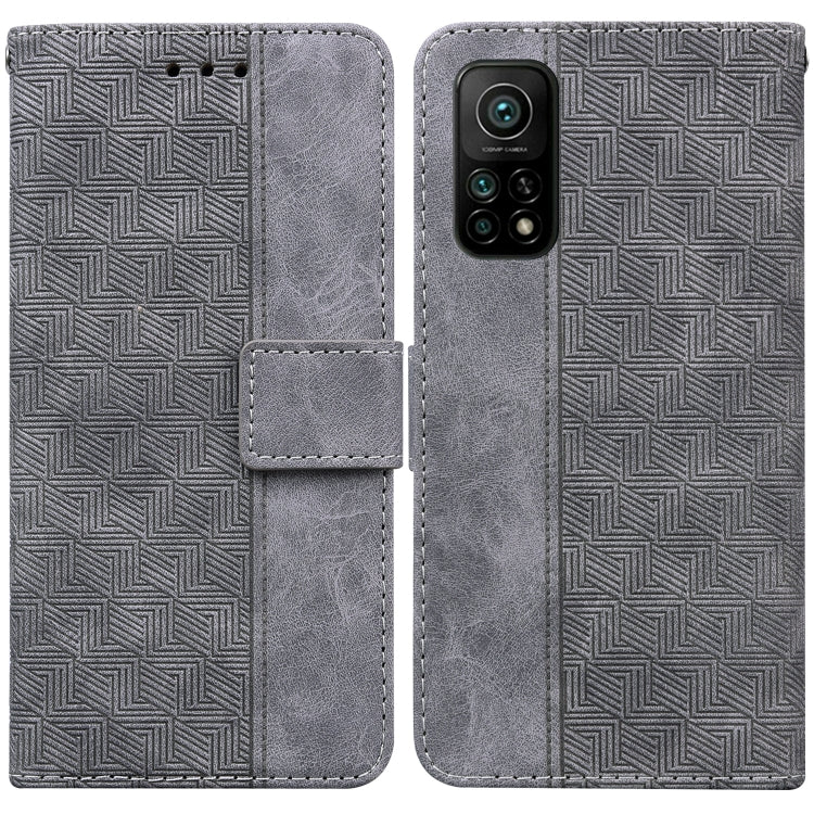Geometric Embossed Leather Phone Case, For Xiaomi 12 / 12X, For Xiaomi 12 Pro, For Xiaomi Mi 10T Lite 5G, For Xiaomi Mi 10T Pro 5G / 10T 5G