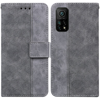 Geometric Embossed Leather Phone Case, For Xiaomi 12 / 12X, For Xiaomi 12 Pro, For Xiaomi Mi 10T Lite 5G, For Xiaomi Mi 10T Pro 5G / 10T 5G