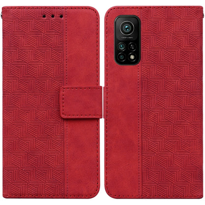 Geometric Embossed Leather Phone Case, For Xiaomi 12 / 12X, For Xiaomi 12 Pro, For Xiaomi Mi 10T Lite 5G, For Xiaomi Mi 10T Pro 5G / 10T 5G