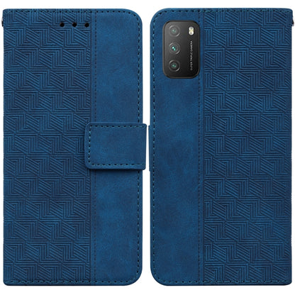Geometric Embossed Leather Phone Case, For Xiaomi Poco M3 / Redmi 9 Power, For Xiaomi Poco M4 Pro, For Xiaomi Poco X3 NFC / Poco X3, For Xiaomi Poco X4 Pro 5G