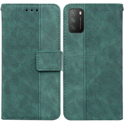 Geometric Embossed Leather Phone Case, For Xiaomi Poco M3 / Redmi 9 Power, For Xiaomi Poco M4 Pro, For Xiaomi Poco X3 NFC / Poco X3, For Xiaomi Poco X4 Pro 5G