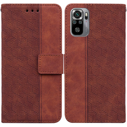 Geometric Embossed Leather Phone Case, For Xiaomi Redmi Note 9T / Note 9 5G, For Xiaomi Redmi Note 10 4G / Note 10S, For Xiaomi Redmi 8 / 8A, For Xiaomi Redmi 9 / 9 Prime / Poco M2