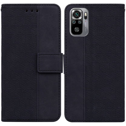Geometric Embossed Leather Phone Case, For Xiaomi Redmi Note 9T / Note 9 5G, For Xiaomi Redmi Note 10 4G / Note 10S, For Xiaomi Redmi 8 / 8A, For Xiaomi Redmi 9 / 9 Prime / Poco M2