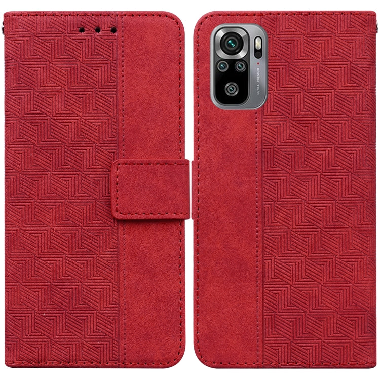 Geometric Embossed Leather Phone Case, For Xiaomi Redmi Note 9T / Note 9 5G, For Xiaomi Redmi Note 10 4G / Note 10S, For Xiaomi Redmi 8 / 8A, For Xiaomi Redmi 9 / 9 Prime / Poco M2