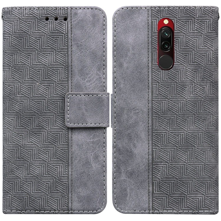Geometric Embossed Leather Phone Case, For Xiaomi Redmi Note 9T / Note 9 5G, For Xiaomi Redmi Note 10 4G / Note 10S, For Xiaomi Redmi 8 / 8A, For Xiaomi Redmi 9 / 9 Prime / Poco M2