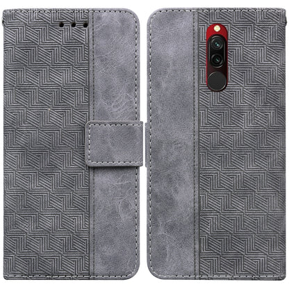 Geometric Embossed Leather Phone Case, For Xiaomi Redmi Note 9T / Note 9 5G, For Xiaomi Redmi Note 10 4G / Note 10S, For Xiaomi Redmi 8 / 8A, For Xiaomi Redmi 9 / 9 Prime / Poco M2