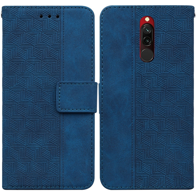 Geometric Embossed Leather Phone Case, For Xiaomi Redmi Note 9T / Note 9 5G, For Xiaomi Redmi Note 10 4G / Note 10S, For Xiaomi Redmi 8 / 8A, For Xiaomi Redmi 9 / 9 Prime / Poco M2