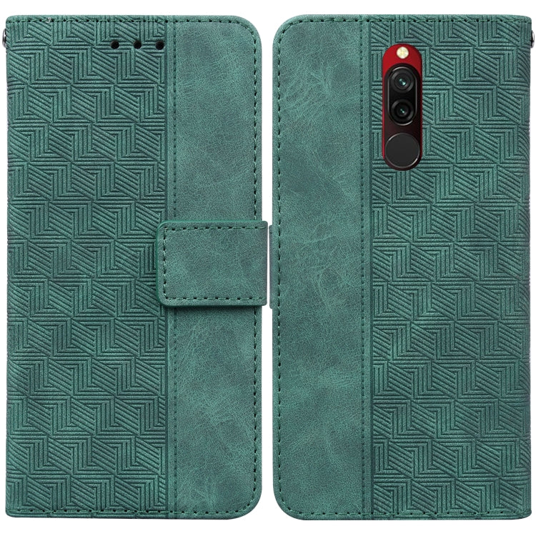 Geometric Embossed Leather Phone Case, For Xiaomi Redmi Note 9T / Note 9 5G, For Xiaomi Redmi Note 10 4G / Note 10S, For Xiaomi Redmi 8 / 8A, For Xiaomi Redmi 9 / 9 Prime / Poco M2