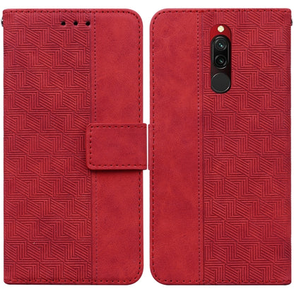Geometric Embossed Leather Phone Case, For Xiaomi Redmi Note 9T / Note 9 5G, For Xiaomi Redmi Note 10 4G / Note 10S, For Xiaomi Redmi 8 / 8A, For Xiaomi Redmi 9 / 9 Prime / Poco M2