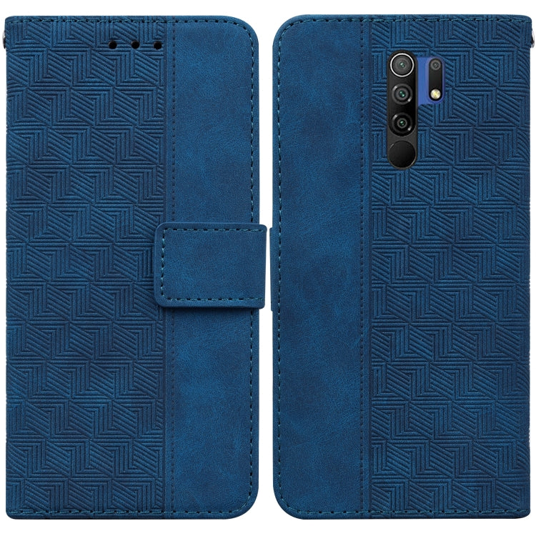 Geometric Embossed Leather Phone Case, For Xiaomi Redmi Note 9T / Note 9 5G, For Xiaomi Redmi Note 10 4G / Note 10S, For Xiaomi Redmi 8 / 8A, For Xiaomi Redmi 9 / 9 Prime / Poco M2