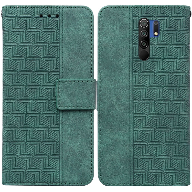 Geometric Embossed Leather Phone Case, For Xiaomi Redmi Note 9T / Note 9 5G, For Xiaomi Redmi Note 10 4G / Note 10S, For Xiaomi Redmi 8 / 8A, For Xiaomi Redmi 9 / 9 Prime / Poco M2