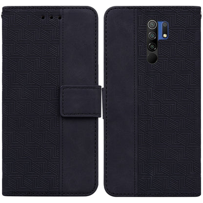 Geometric Embossed Leather Phone Case, For Xiaomi Redmi Note 9T / Note 9 5G, For Xiaomi Redmi Note 10 4G / Note 10S, For Xiaomi Redmi 8 / 8A, For Xiaomi Redmi 9 / 9 Prime / Poco M2