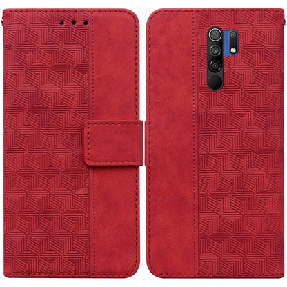 Geometric Embossed Leather Phone Case, For Xiaomi Redmi Note 9T / Note 9 5G, For Xiaomi Redmi Note 10 4G / Note 10S, For Xiaomi Redmi 8 / 8A, For Xiaomi Redmi 9 / 9 Prime / Poco M2