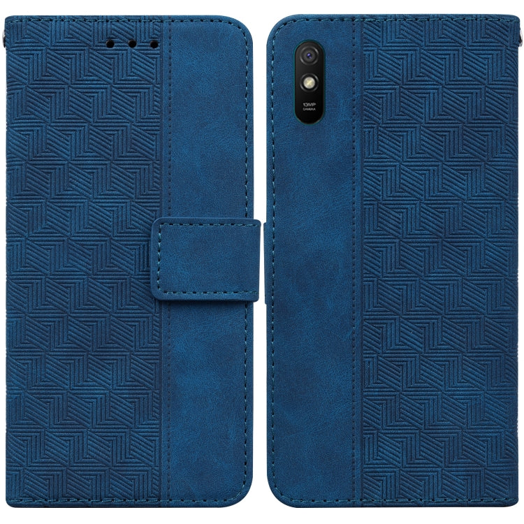 Geometric Embossed Leather Phone Case, For Xiaomi Redmi 9A, For Xiaomi Redmi 9C, For Xiaomi Redmi 10 / 10 Prime, For Xiaomi Redmi K40 / K40 Pro / Mi 11i