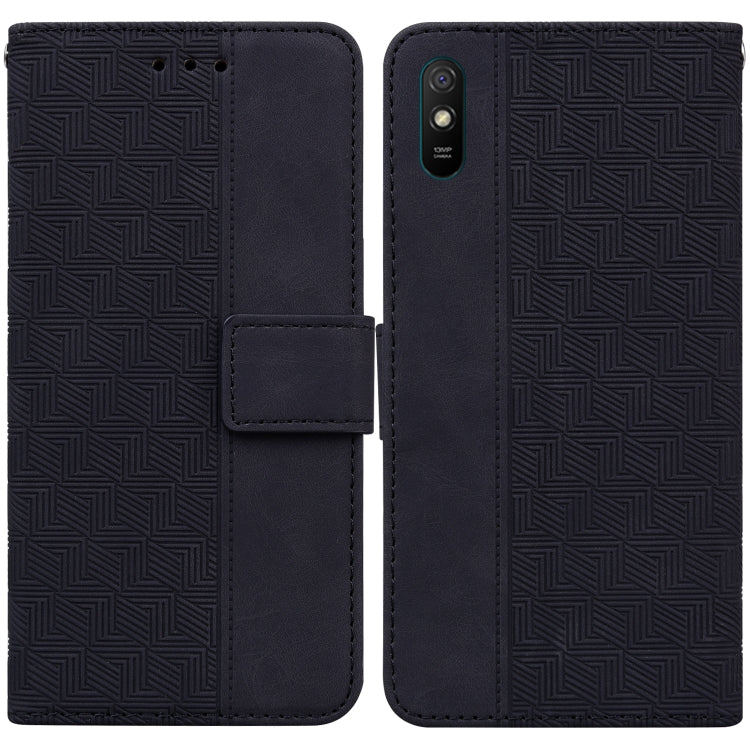 Geometric Embossed Leather Phone Case, For Xiaomi Redmi 9A, For Xiaomi Redmi 9C, For Xiaomi Redmi 10 / 10 Prime, For Xiaomi Redmi K40 / K40 Pro / Mi 11i