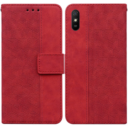 Geometric Embossed Leather Phone Case, For Xiaomi Redmi 9A, For Xiaomi Redmi 9C, For Xiaomi Redmi 10 / 10 Prime, For Xiaomi Redmi K40 / K40 Pro / Mi 11i