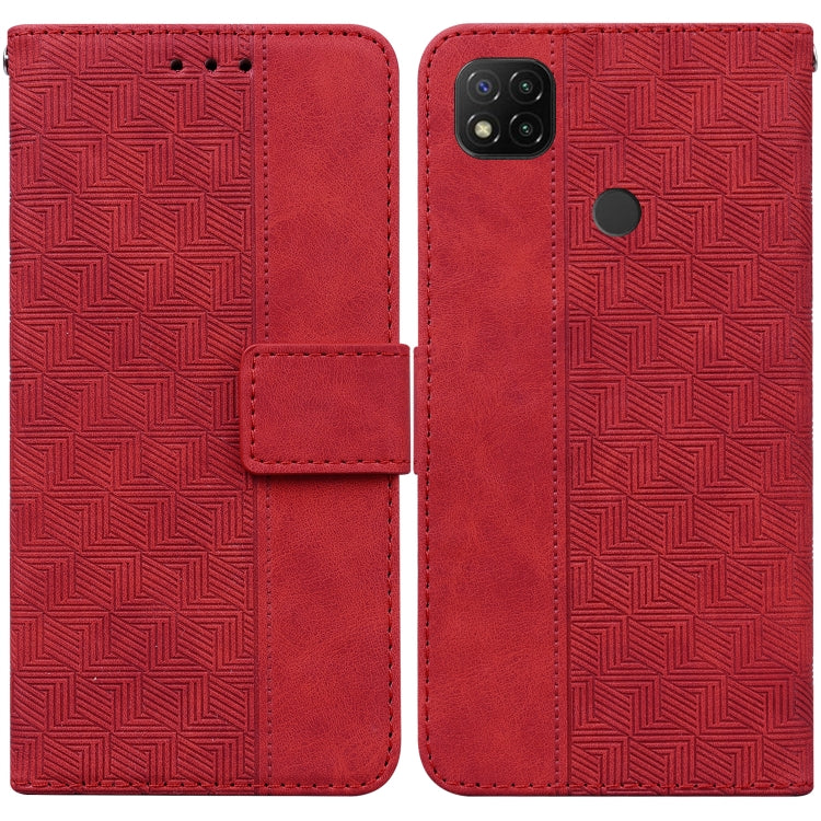 Geometric Embossed Leather Phone Case, For Xiaomi Redmi 9A, For Xiaomi Redmi 9C, For Xiaomi Redmi 10 / 10 Prime, For Xiaomi Redmi K40 / K40 Pro / Mi 11i