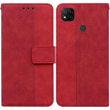 Geometric Embossed Leather Phone Case, For Xiaomi Redmi 9A, For Xiaomi Redmi 9C, For Xiaomi Redmi 10 / 10 Prime, For Xiaomi Redmi K40 / K40 Pro / Mi 11i