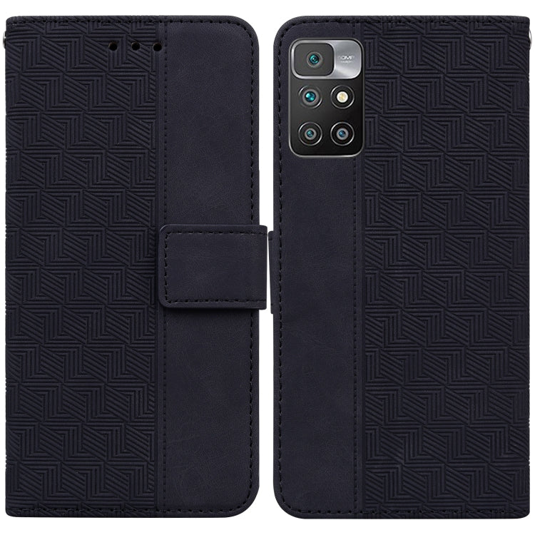 Geometric Embossed Leather Phone Case, For Xiaomi Redmi 9A, For Xiaomi Redmi 9C, For Xiaomi Redmi 10 / 10 Prime, For Xiaomi Redmi K40 / K40 Pro / Mi 11i