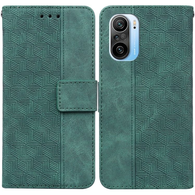 Geometric Embossed Leather Phone Case, For Xiaomi Redmi 9A, For Xiaomi Redmi 9C, For Xiaomi Redmi 10 / 10 Prime, For Xiaomi Redmi K40 / K40 Pro / Mi 11i