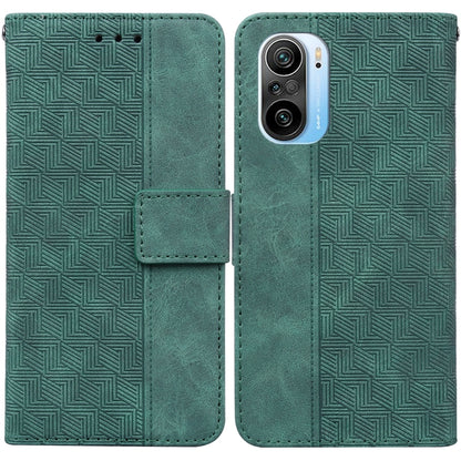 Geometric Embossed Leather Phone Case, For Xiaomi Redmi 9A, For Xiaomi Redmi 9C, For Xiaomi Redmi 10 / 10 Prime, For Xiaomi Redmi K40 / K40 Pro / Mi 11i