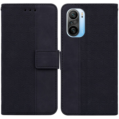 Geometric Embossed Leather Phone Case, For Xiaomi Redmi 9A, For Xiaomi Redmi 9C, For Xiaomi Redmi 10 / 10 Prime, For Xiaomi Redmi K40 / K40 Pro / Mi 11i