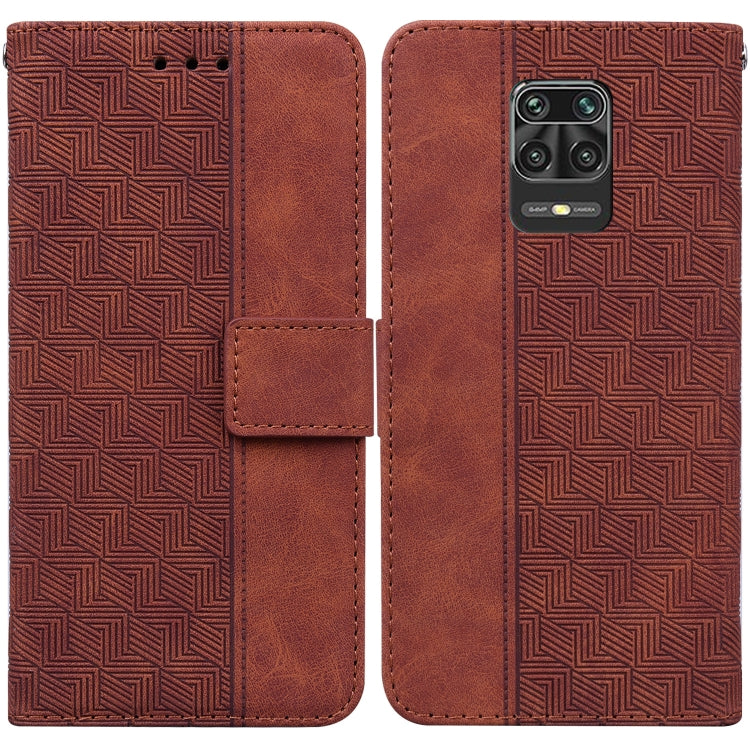 Geometric Embossed Leather Phone Case, For Xiaomi Redmi Note 8T, For Xiaomi Redmi Note 9 Pro / Note 9S, For Xiaomi Redmi Note 9 / 10X 4G, For Xiaomi Redmi Note 10 5G / Poco M3 Pro