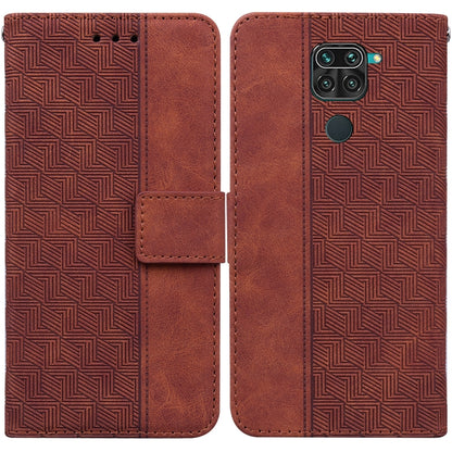 Geometric Embossed Leather Phone Case, For Xiaomi Redmi Note 8T, For Xiaomi Redmi Note 9 Pro / Note 9S, For Xiaomi Redmi Note 9 / 10X 4G, For Xiaomi Redmi Note 10 5G / Poco M3 Pro